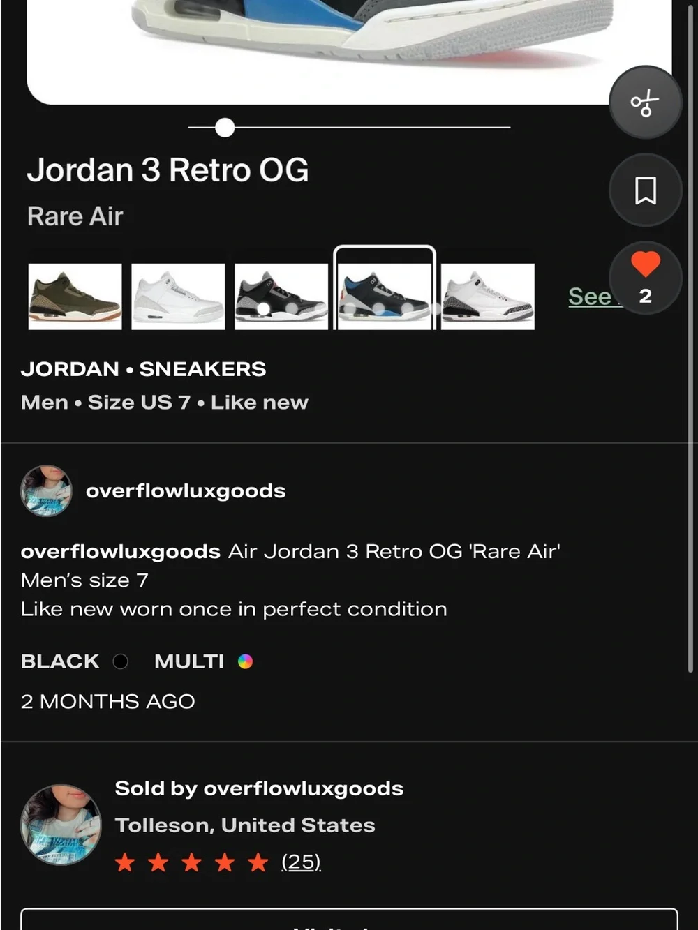Air Jordan 3 Retro OG 'Rare Air'